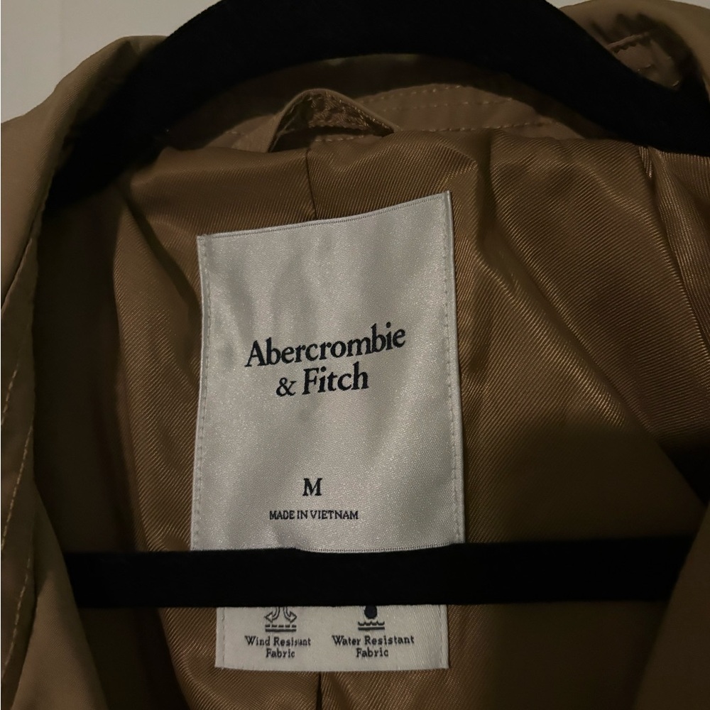 Abercrombie & Fitch Mid-Length Trench Coat Sz M - Picture 8 of 9